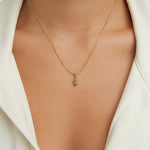 Sophisticated Bubble Letter Necklace - Gold