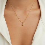 Sophisticated Bubble Letter Necklace - Gold