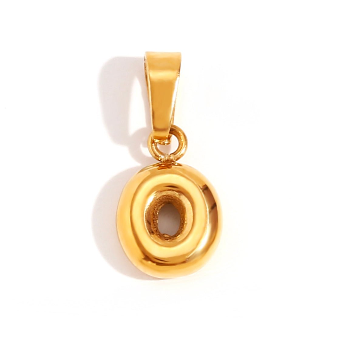 Sophisticated Bubble Letter Necklace - Gold