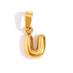 Sophisticated Bubble Letter Necklace - Gold