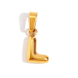Sophisticated Bubble Letter Necklace - Gold