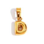 Sophisticated Bubble Letter Necklace - Gold
