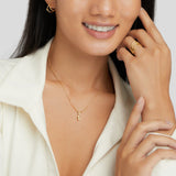 Sophisticated Bubble Letter Necklace - Gold