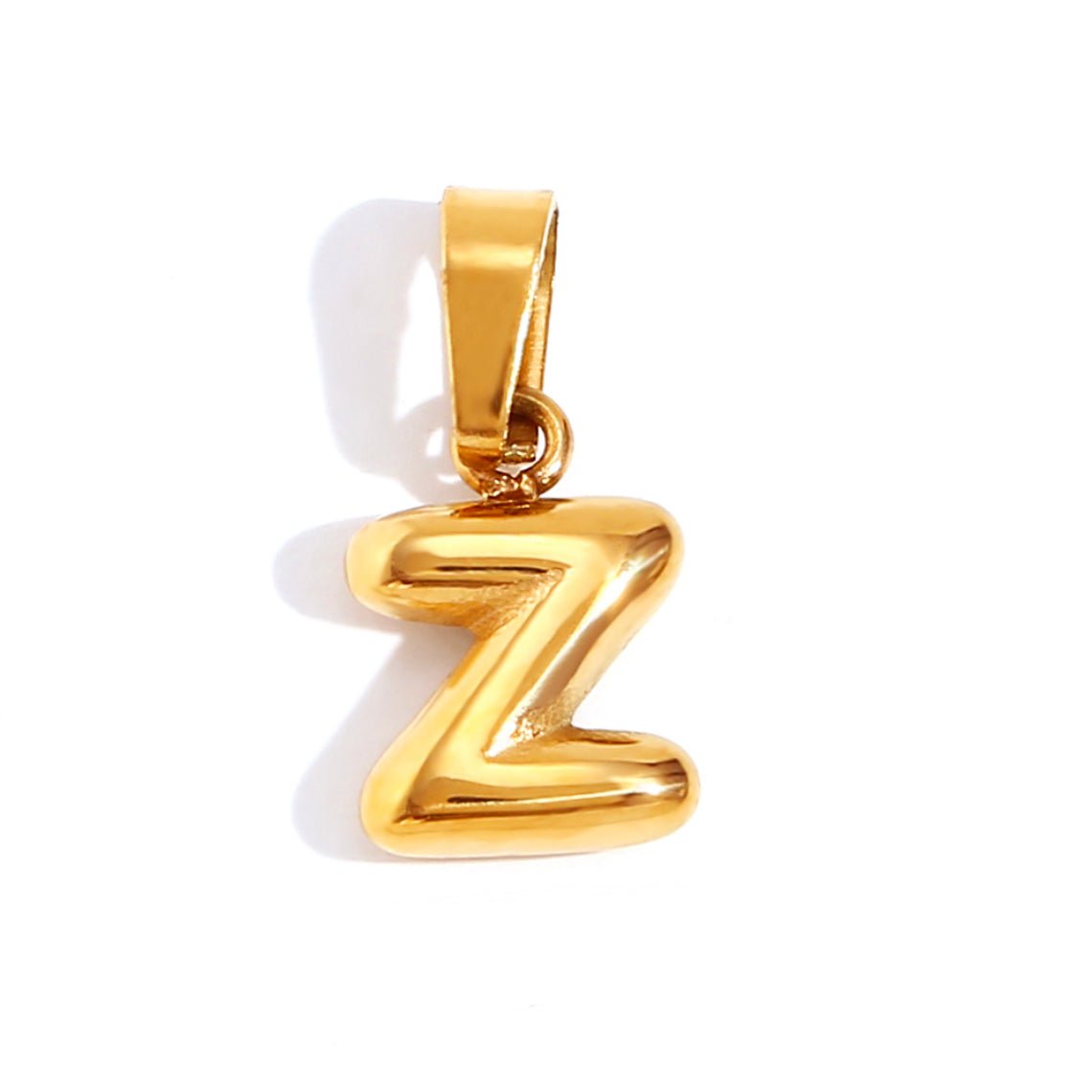 Sophisticated Bubble Letter Necklace - Gold