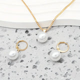 Golden Grace Pearl Jewellery Set | Gold