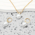 Golden Grace Pearl Jewelry Set | Gold