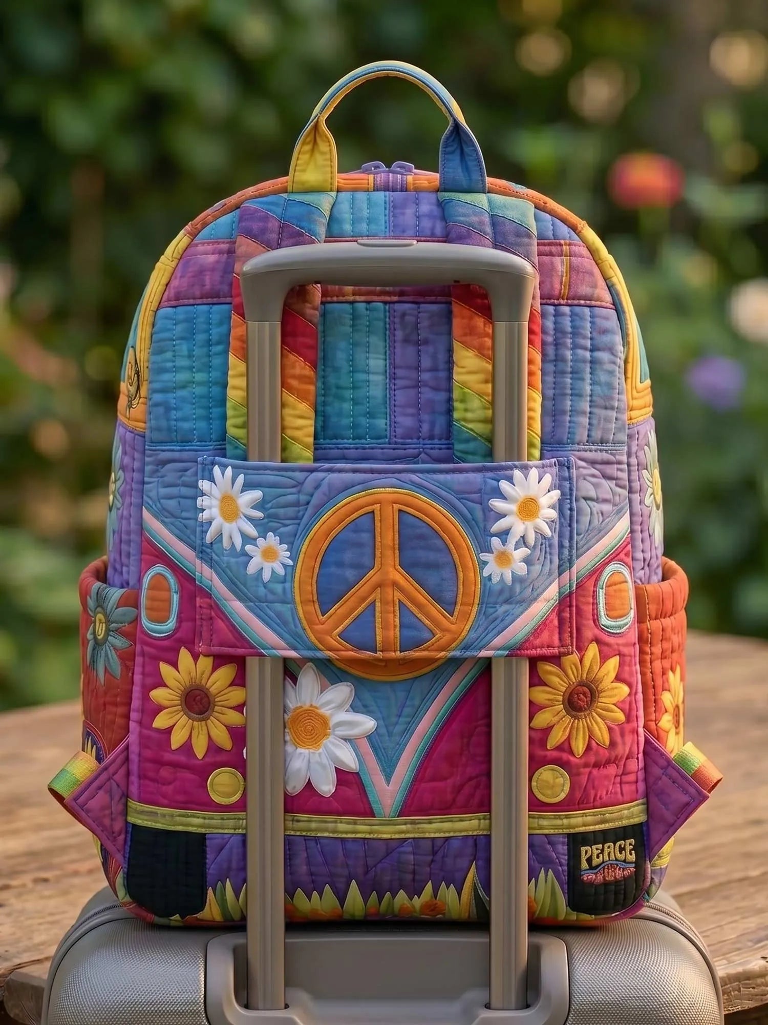 Hippie Van Quilted Backpack