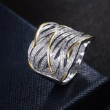 Elegant Multi-Layered Turned Ring