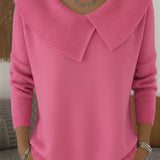 YARELI | PULL OVERSIZE GRAND COL TRICOTÉ