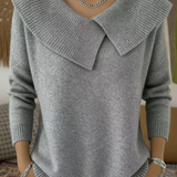 YARELI | PULL OVERSIZE GRAND COL TRICOTÉ