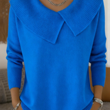 YARELI | PULL OVERSIZE GRAND COL TRICOTÉ