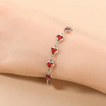 Ophelyra Garnetelle Bracelet | White Gold