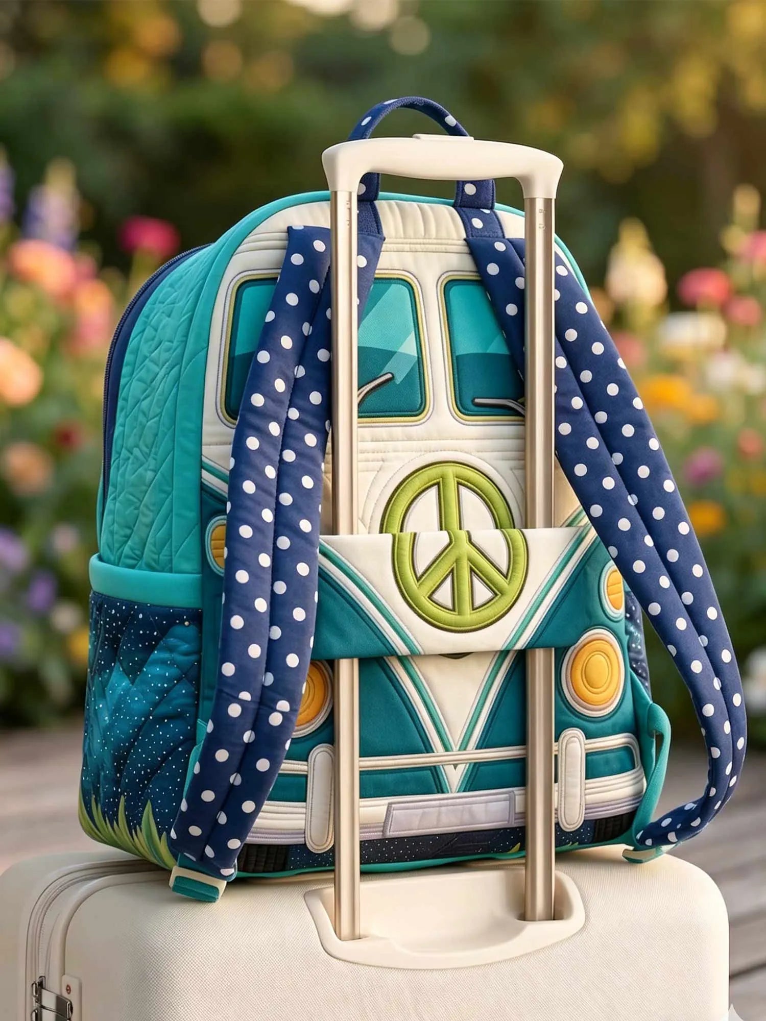 Hippie Van Quilted Backpack