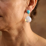 Bohemian Opal Waterdrop Dangle Earrings