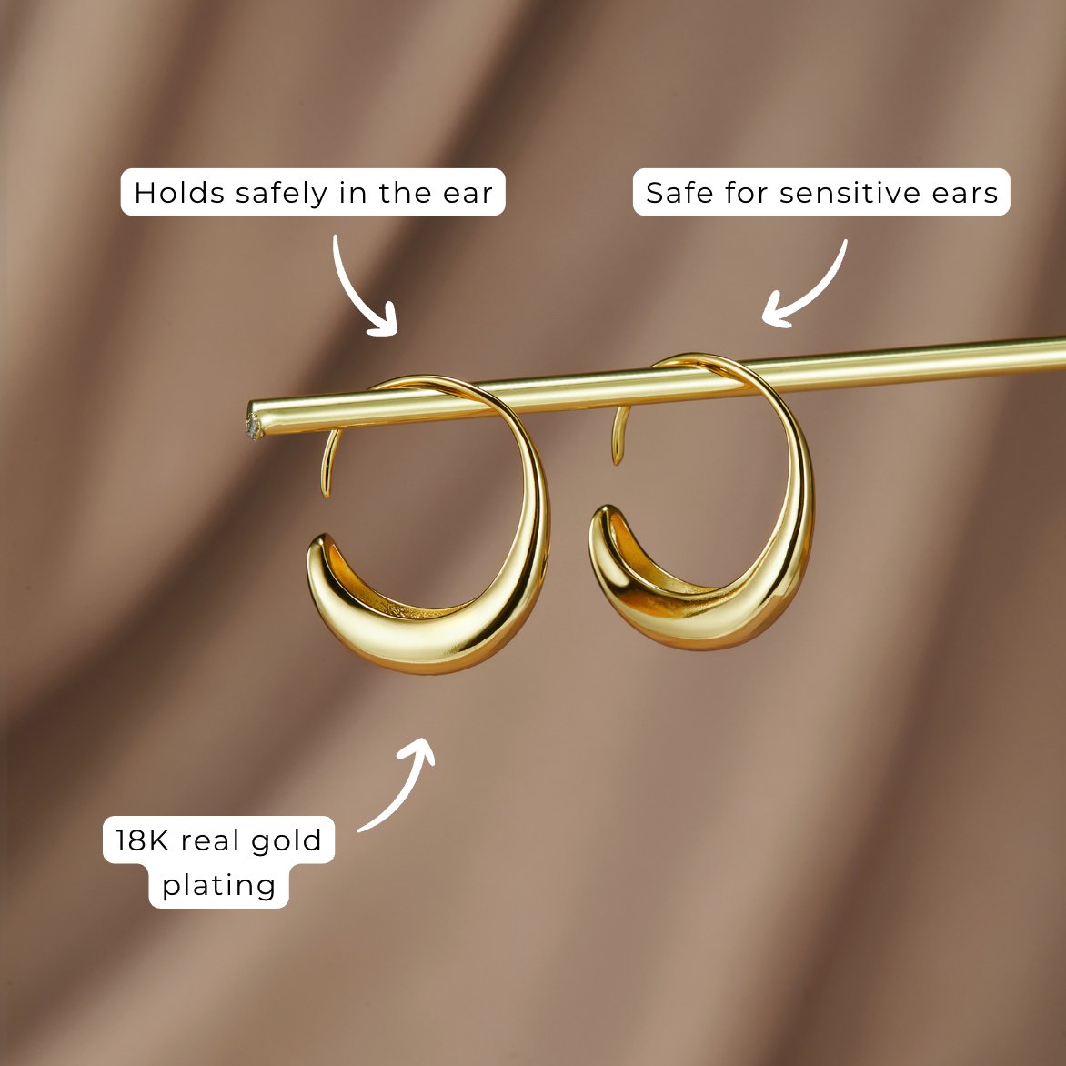 Moana Earrings | Gold