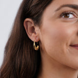 Cina Drop Hoop Earrings