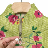 CONSTANCE | VESTE ZIPPÉE FLORAL ROSE & CITRON