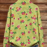 CONSTANCE | VESTE ZIPPÉE FLORAL ROSE & CITRON