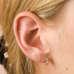 Crystal Cluster Huggies | Gold