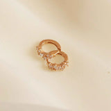 Crystal Cluster Huggies | Gold