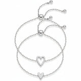 Cupido - Coppia Bracciali con Cuore (regolabili) - ALMAGIOIELLI