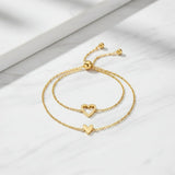 Cupido - Coppia Bracciali con Cuore (regolabili) - ALMAGIOIELLI