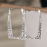 Vintage Boho Design&nbsp;U-Shape Floral Earrings