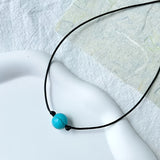 Bohemian Turquoise Stone Bead Adjustable Necklace