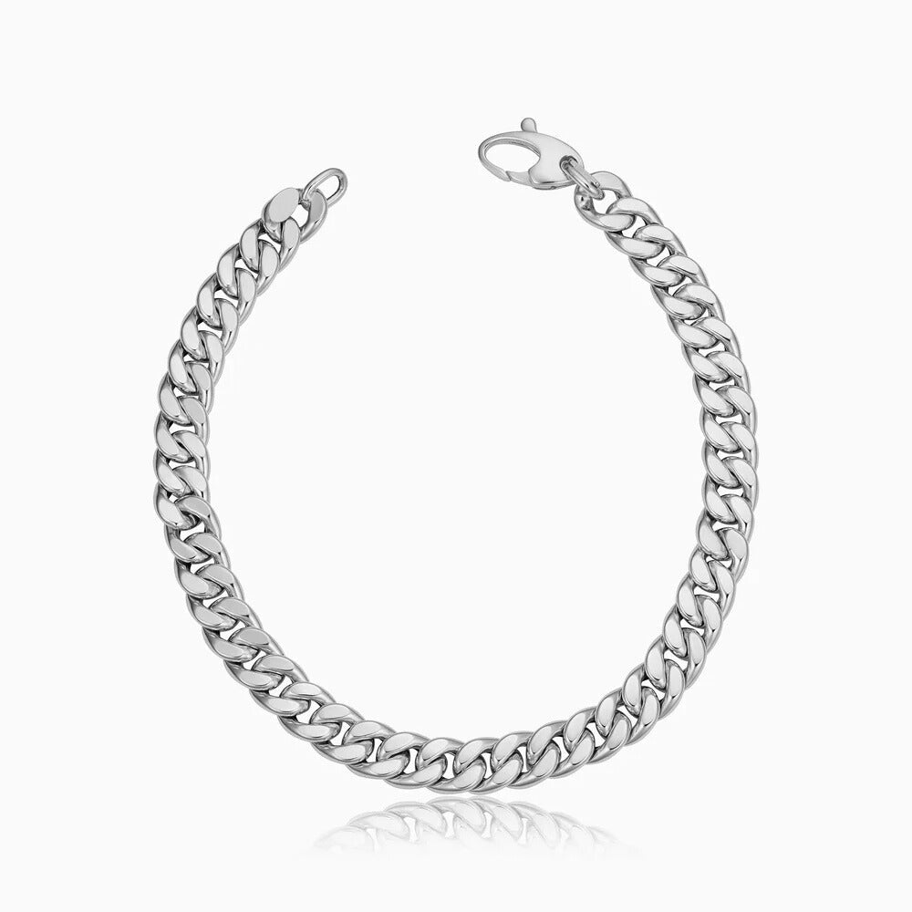 BRACELET CUBAIN | OR BLANC