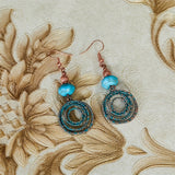 Vintage Red Copper Bohemian Drop Earrings