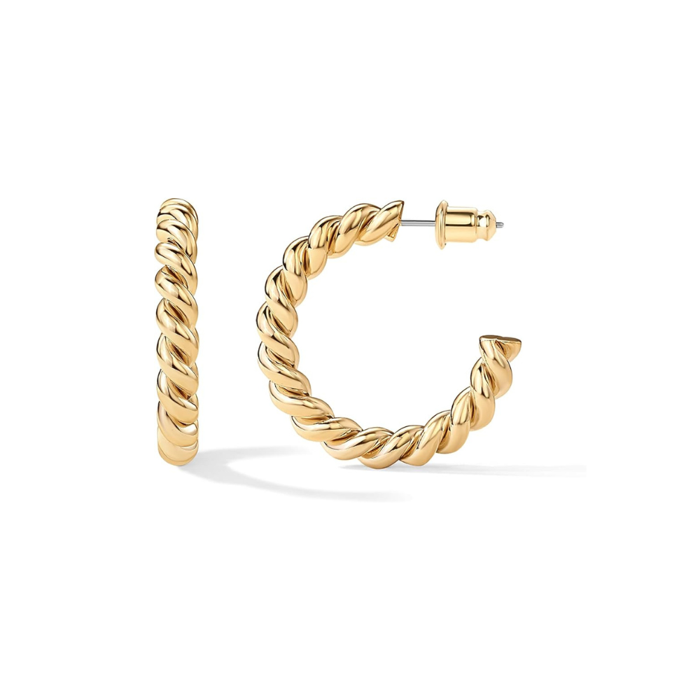 Créoles Maille Corde Torsadé | Or