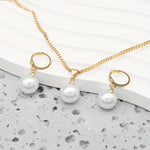 Golden Grace Pearl Jewelry Set | Gold