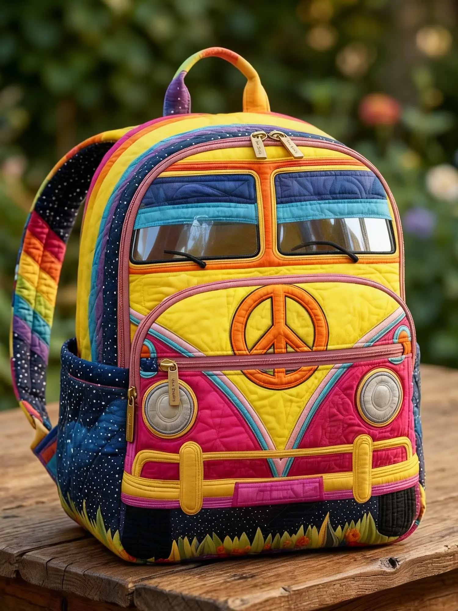 Hippie Van Quilted Backpack