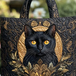 Animal Plant Cat Quilted Tote Bag