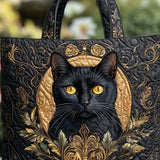 Animal Plant Cat Quilted Tote Bag