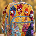 Whimsical Chicken Quilted Backpack