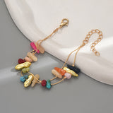Boho Multicolor Beaded Charm Bracelet