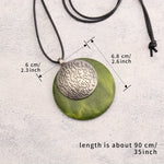 Bohemian Retro Style Spiral Medallion Pendant Long Necklace