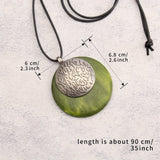 Bohemian Retro Style Spiral Medallion Pendant Long Necklace