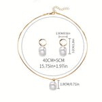 Golden Grace Pearl Jewellery Set | Gold