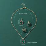 Sylvara Greenveil Jewelry Set | White Gold