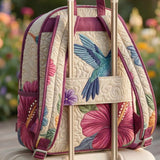 Tropical Hummingbird Quilted Backpack