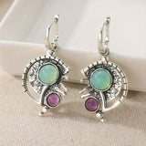 Elegant Bohemian Resin Stone Earrings