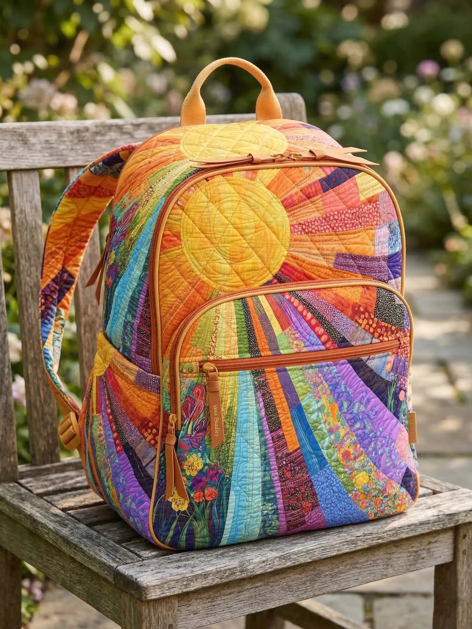 Hippie Sun Quilted Backpack