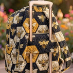 Honey Bee Hexagon Quilted Backpack