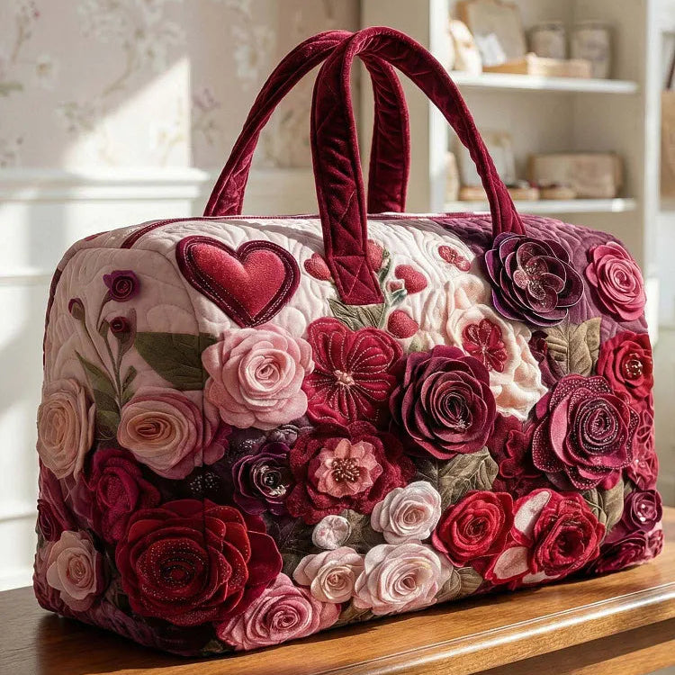 Rose Love Quilted Duffle Bag