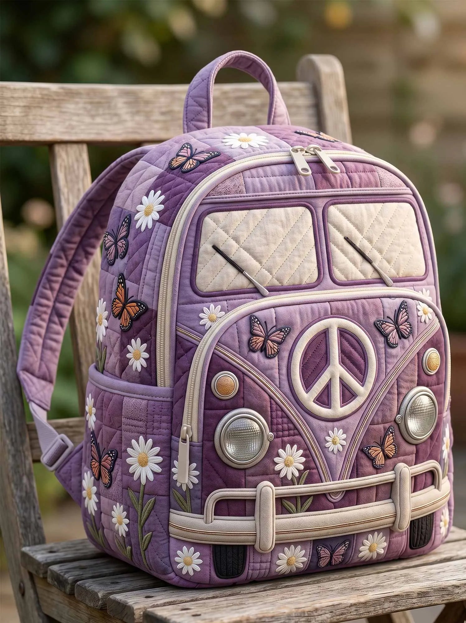 Hippie Van Quilted Backpack