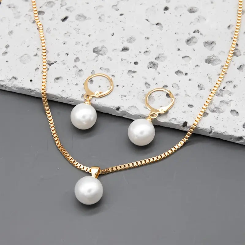 Ensemble Doré Grace Perle Bijoux | Or