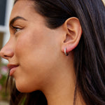 Eternity Hoop Earrings - Silver