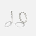 Eternity Hoop Earrings - Silver